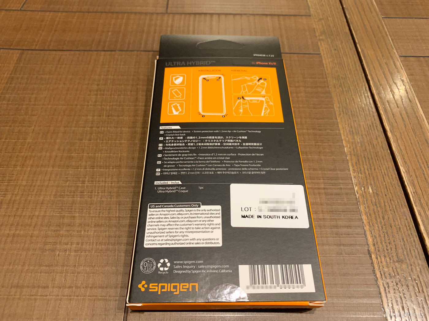 Spigen製iPhoneXSケース「ウルトラハイブリッド クリスタルクリア」を購入
