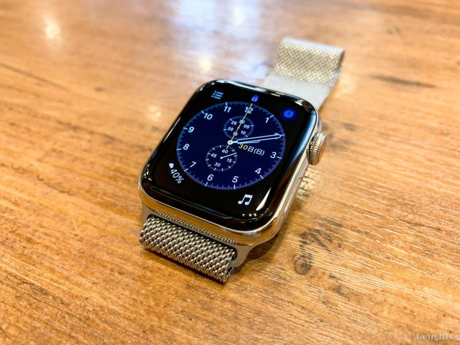 cellullerGPSアップルウォッチ applewatch 4 ステンレス セルラー ミラネーゼ - 腕時計(デジタル)