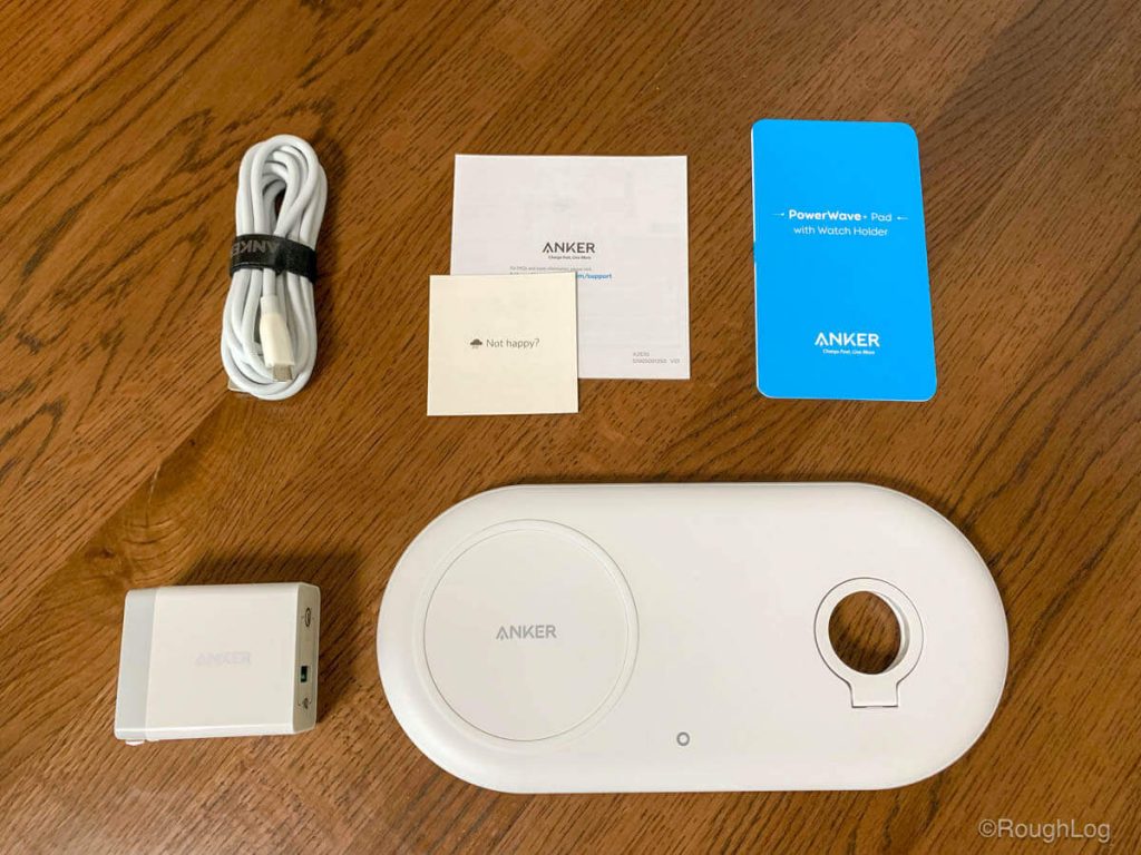 Anker PowerWave+ Pad with Watch Holderの付属品